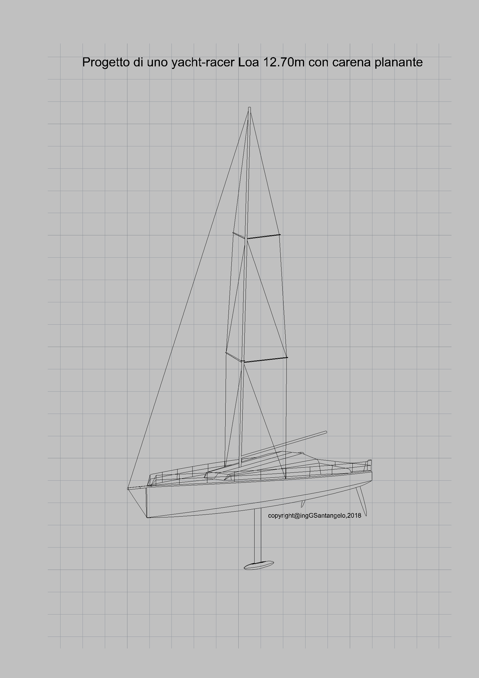 Progetto di uno yacht di 12,50 m con carena planante 
